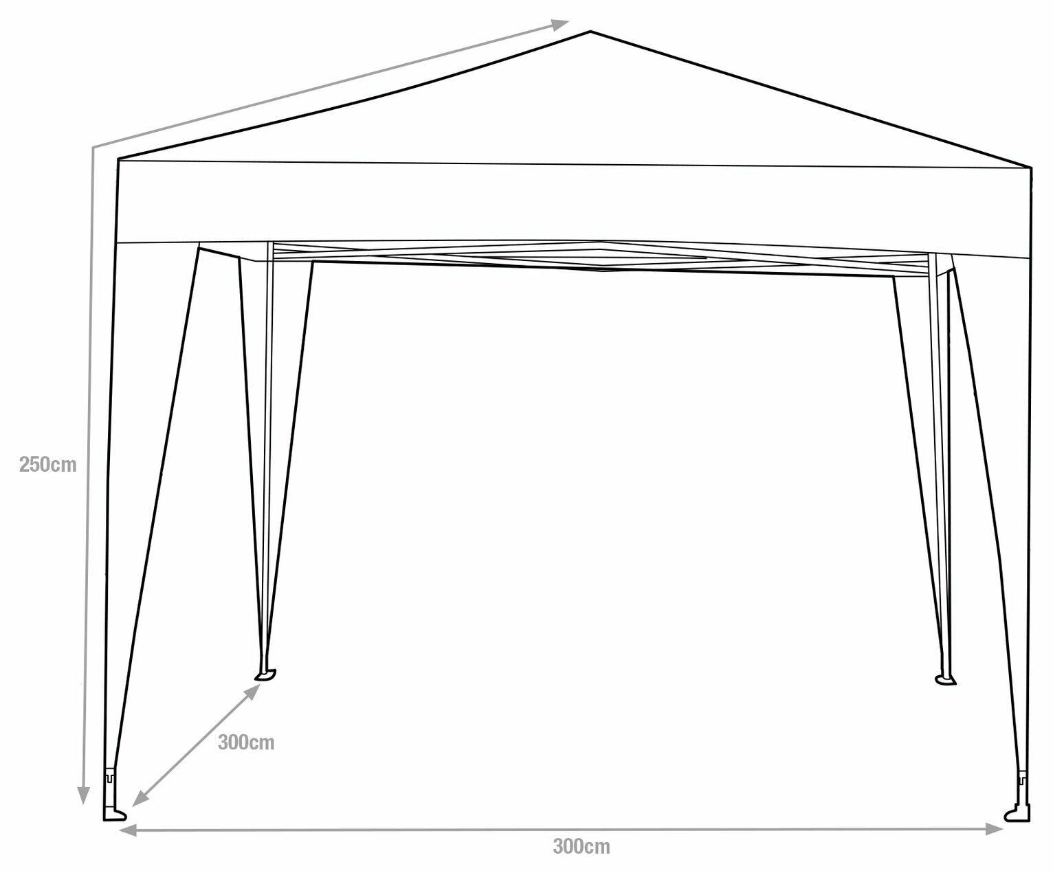 Home 3m x 3m Pop up Garden Gazebo - Green | Outdoor Canopy Tent for Patio Events