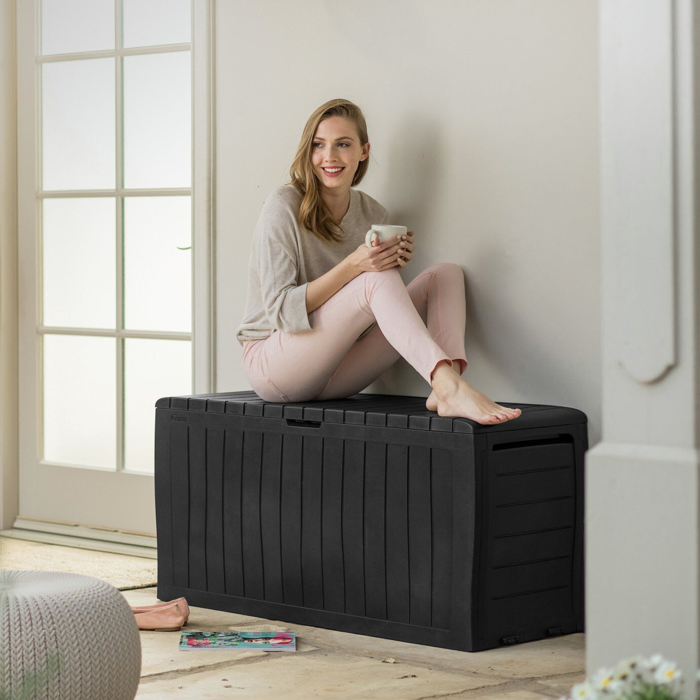 Keter Marvel Plus 270L Garden Storage Box - Grey | Outdoor Storage