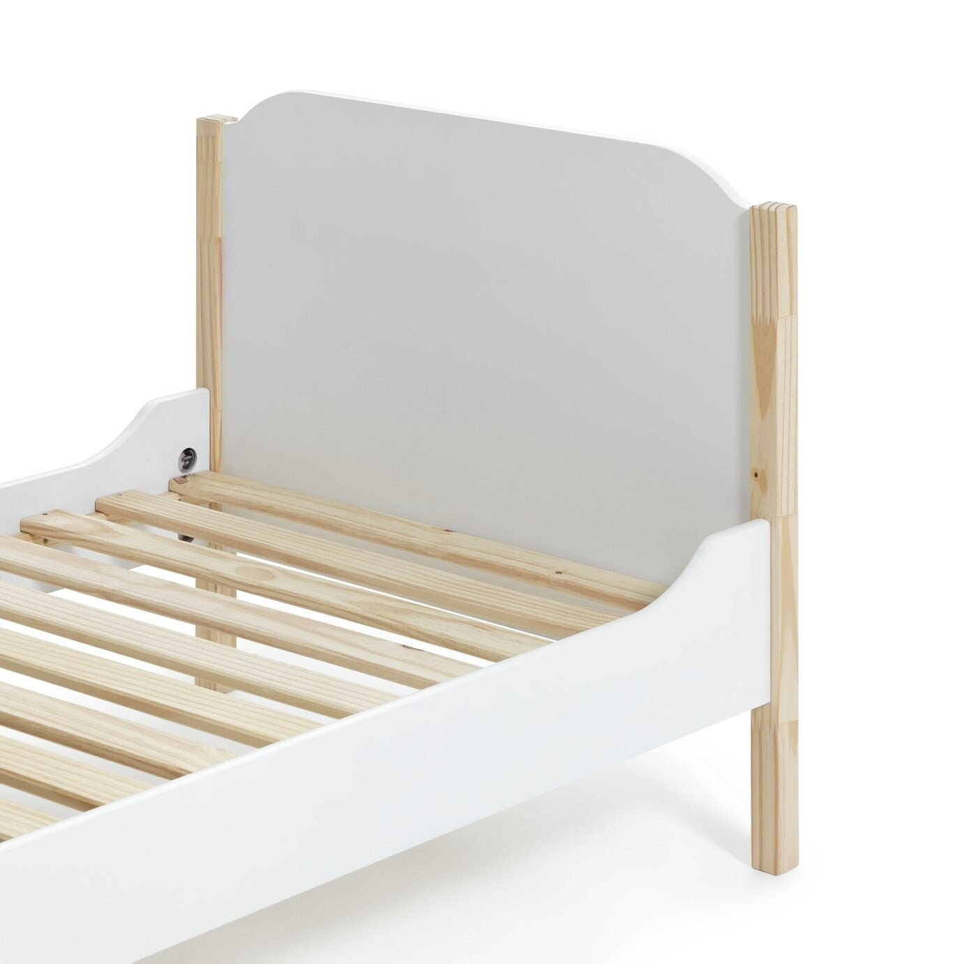 Habitat Nico Single Wooden Bed Frame - White & Pine