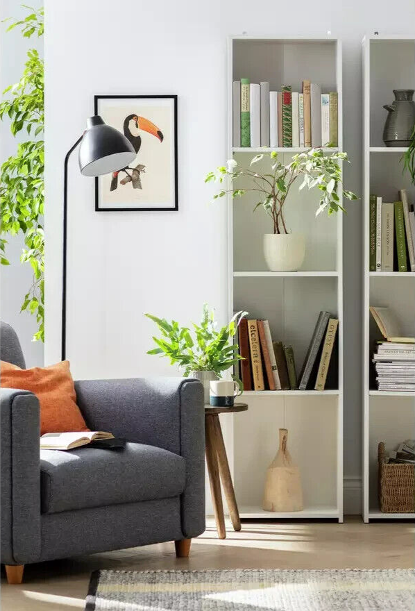 Malibu Narrow Wood Effect Bookcase - Black