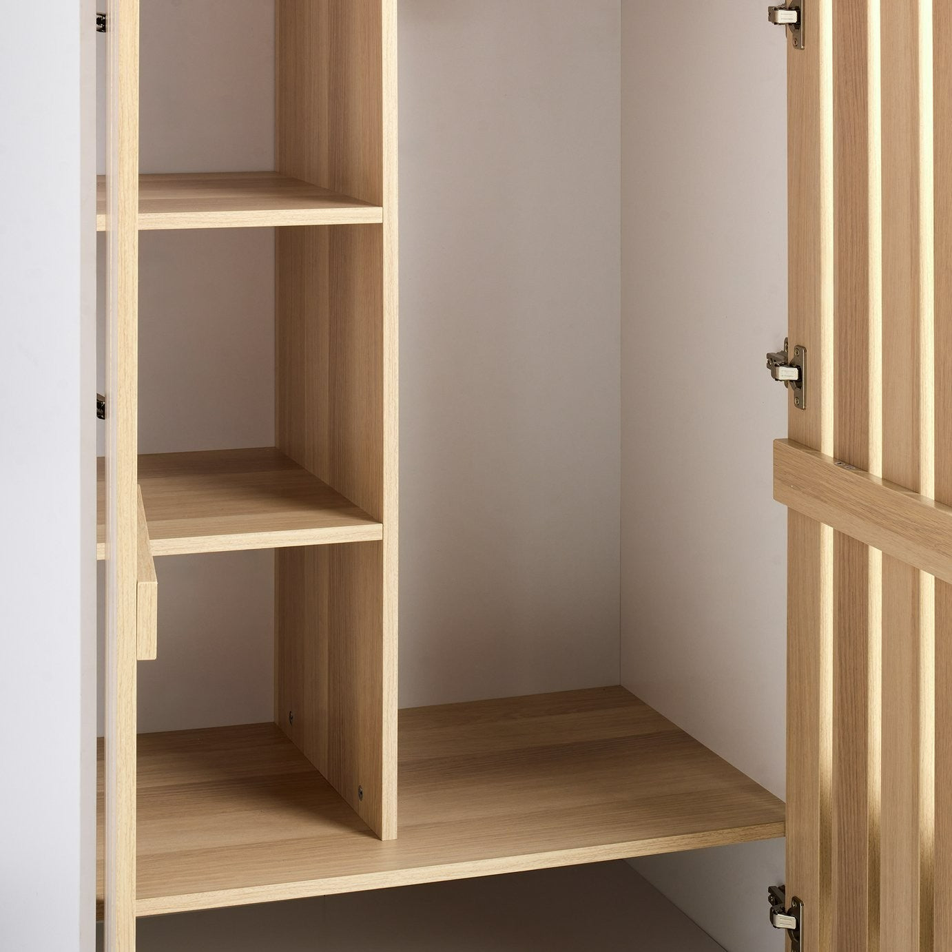 Norah L Shaped Single Bunk Bed- White & Oak | bunk bed for small room