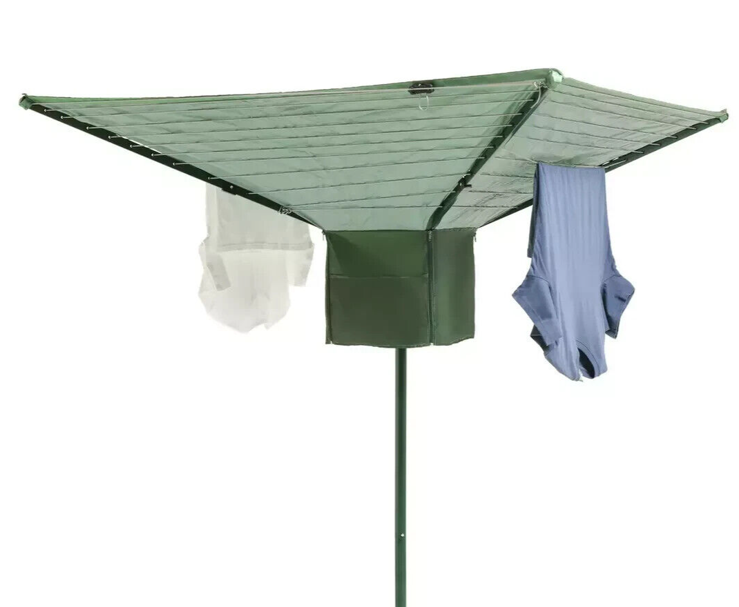 45m 4 Arm Rotary Airer with Shower Cover