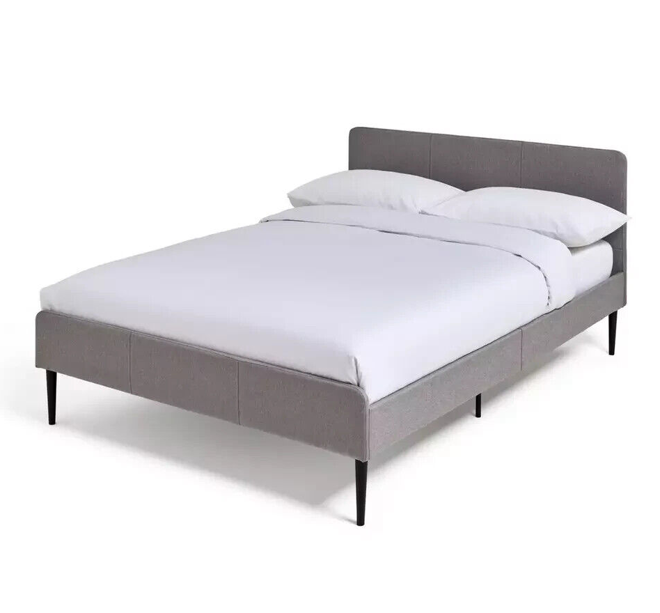 Kristopher Small Double Fabric Bed Frame - Grey