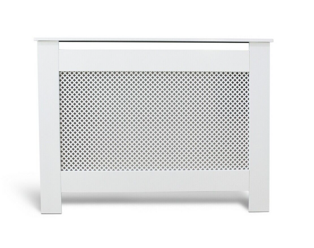 Habitat Odell Small Radiator Cover - White | Lattice Panel MDF Cabinet Cover