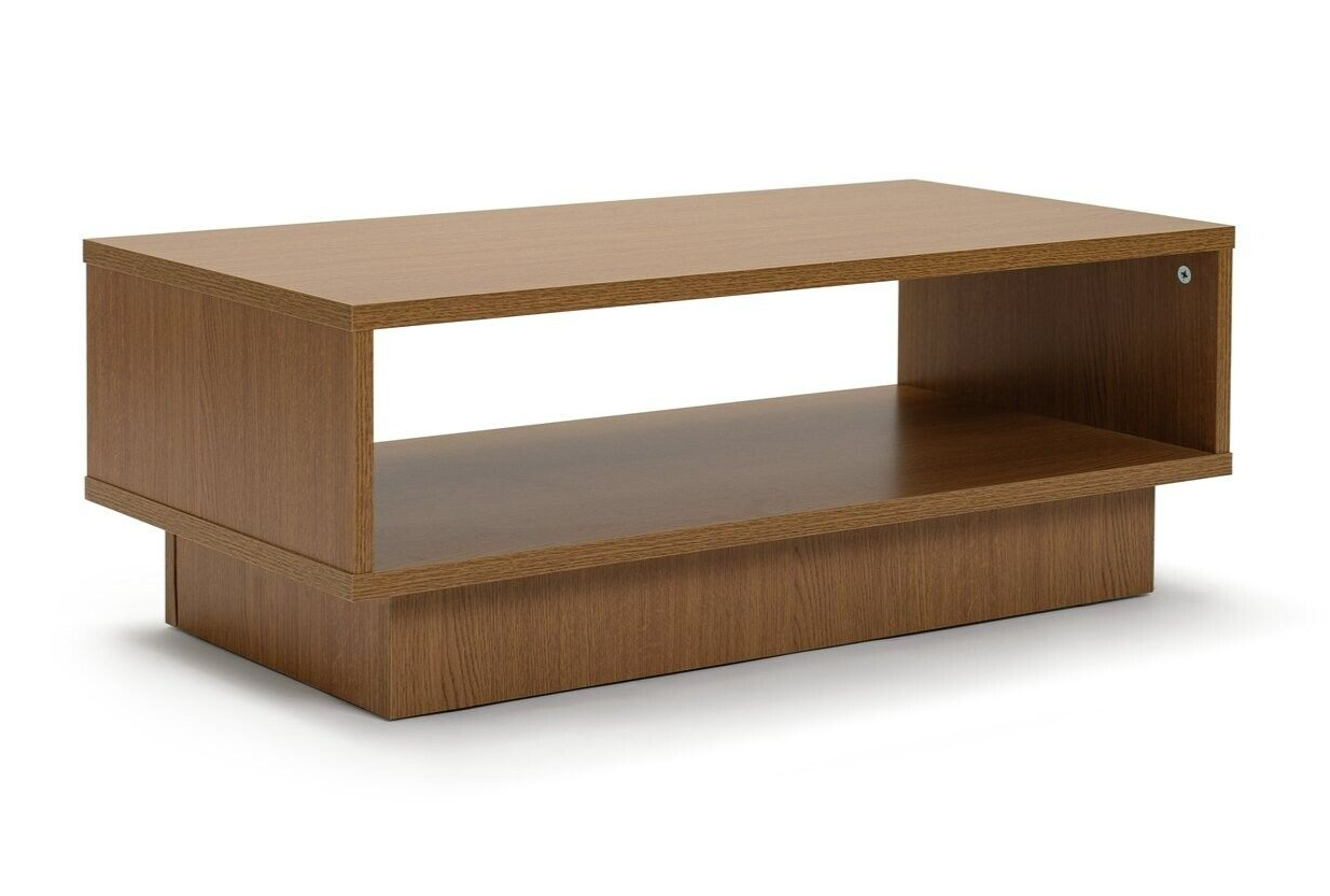 Cubes 1 Shelf Coffee Table Oak Effect | Modern Living Room Table Storage Shelf