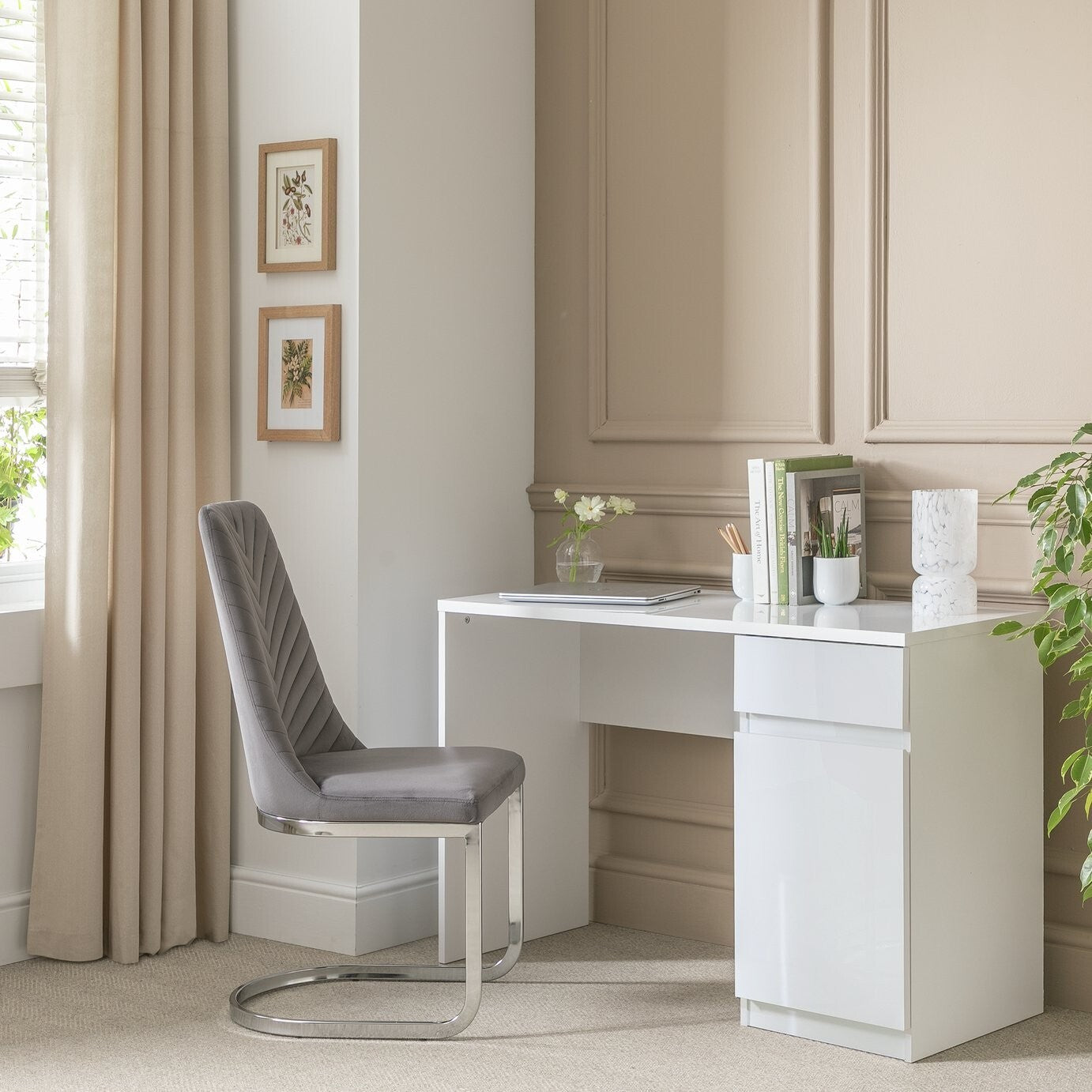 Habitat Jenson 1 Drawer Office Desk - White ( B Grade )