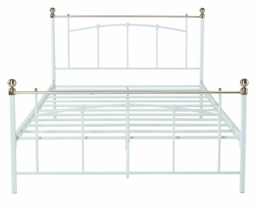 Yani Double Metal Bed Frame - White