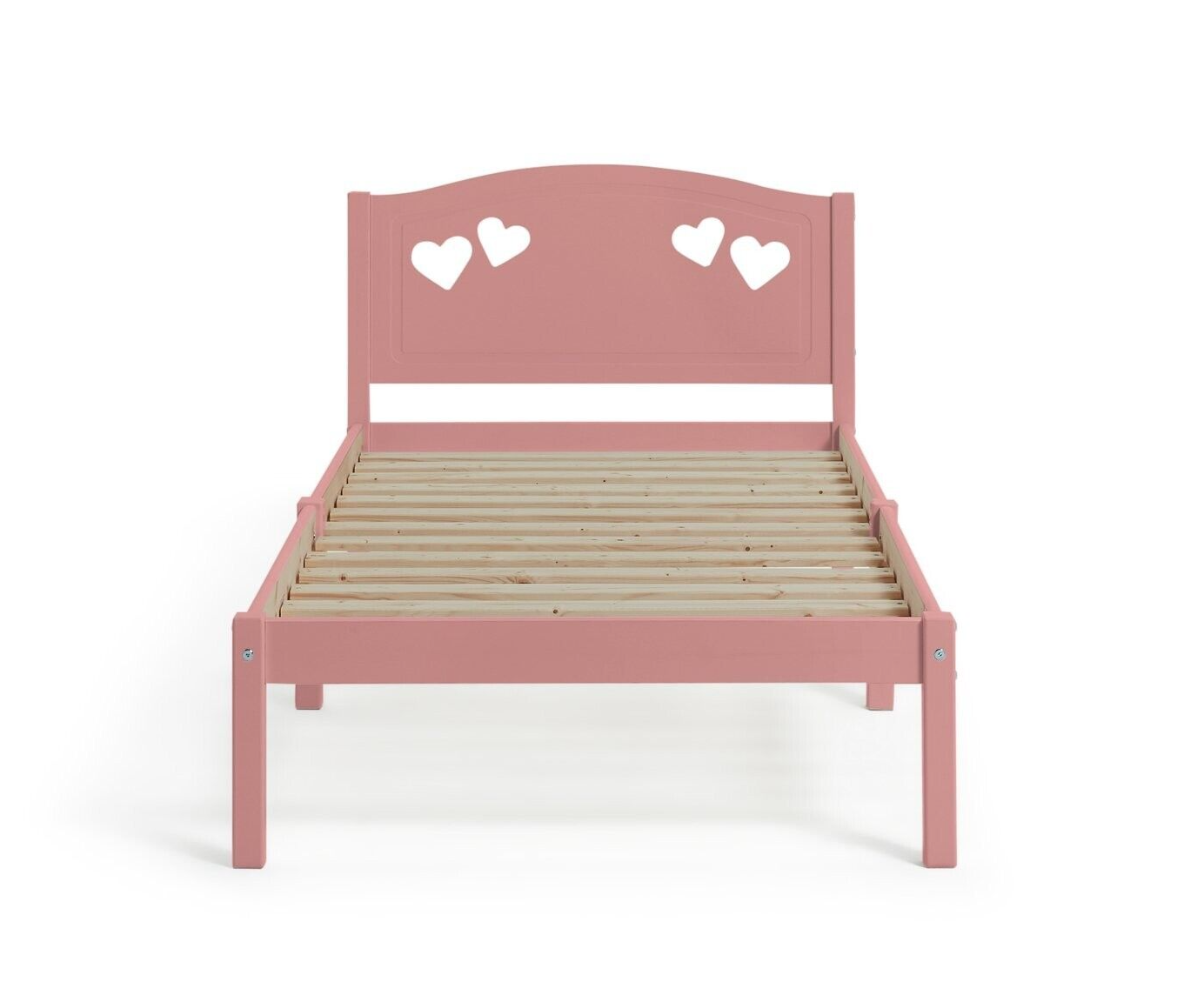 Home Mia Single Bed Frame Pink | Sturdy Durable Bedframe for Kids Teen Bedroom