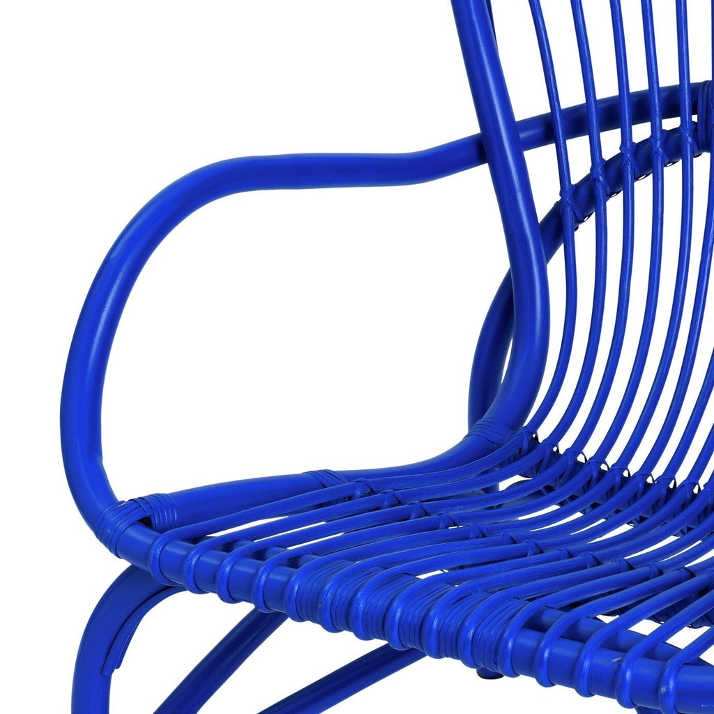 60 Wyatt Rattan Chair - Blue