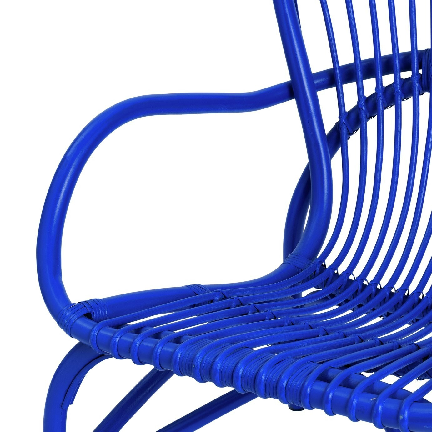 60 Wyatt Rattan Chair - Blue