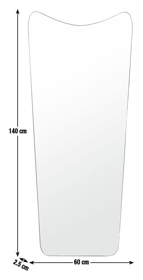Habitat Black Full Length Curved Wall Mirror - 140x60cm