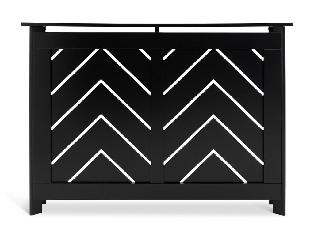 Habitat Chevron Small Radiator Cover - Black