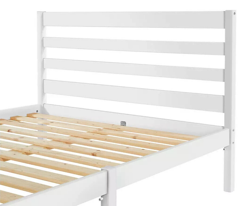 Kaycie Double Wooden Bed Frame - White ( B Grade 24071 -24077 )