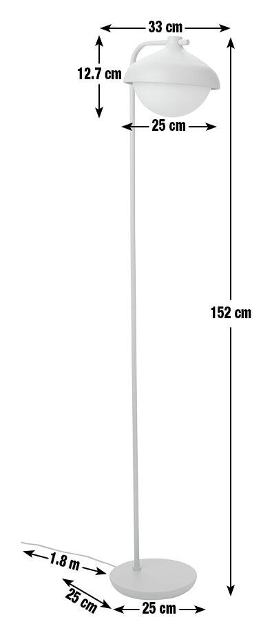 Habitat Acorn Metal Floor Lamp - Latte