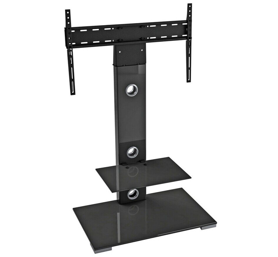 AVF TV Stand Corner With Storage Black Glass TV Unit 40" 42" 50" 55" 60" 65"