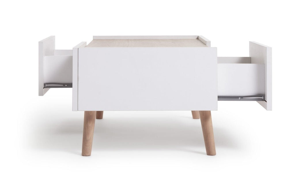 Habitat Skandi 2 Drawer Coffee Table - White Two Tone