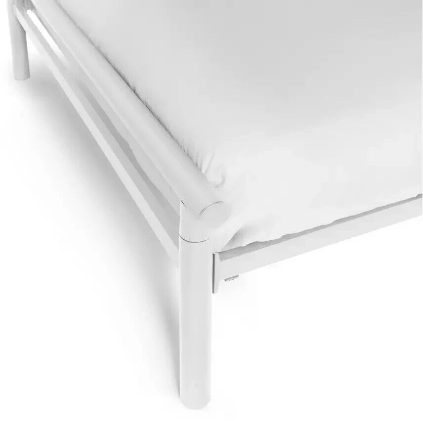 Home Avalon Single Metal Bed Frame White | Modern Bedroom Furniture Kids Adults