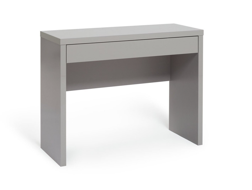 Habitat Jenson Dressing Table Desk - Grey Gloss | Grey Gloss Desk Drawer Bedroom