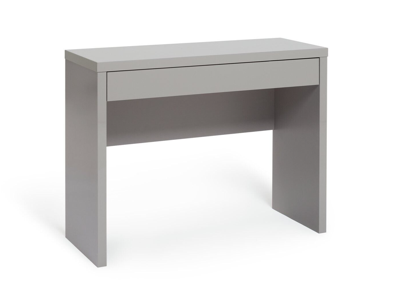 Habitat Jenson Dressing Table Desk - Grey Gloss | Grey Gloss Desk Drawer Bedroom