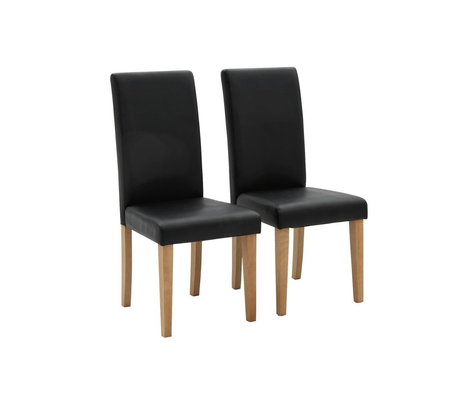 Home Pair of Midback Dining Chairs - Black | Set of 2 dining chairs