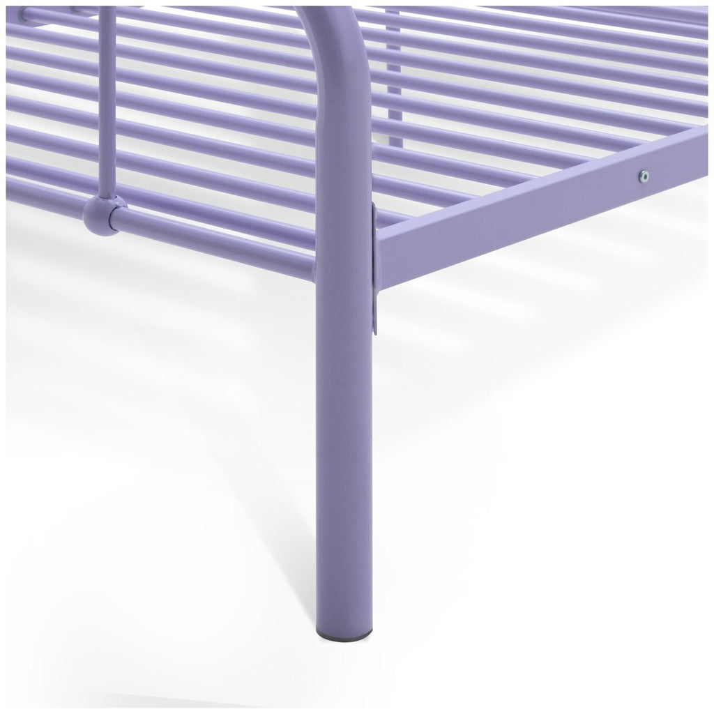 Charlie Single Metal Bed Frame - Lilac