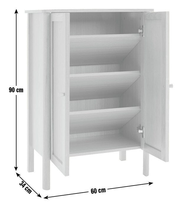 Kent 2 Door Shoe Storage Cabinet - Oak ( B Grade 33939 )