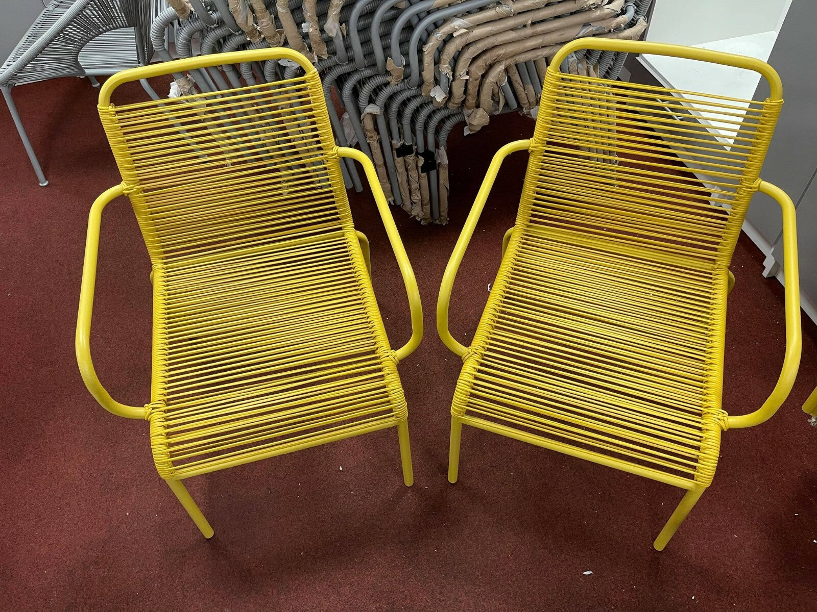 Ipanema garden chairs yellow x2