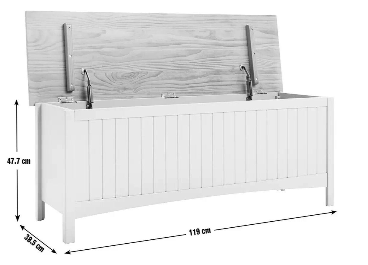Habitat Bournemouth Storage Bench - Light Grey ( B Grade 36672 - 36670 )