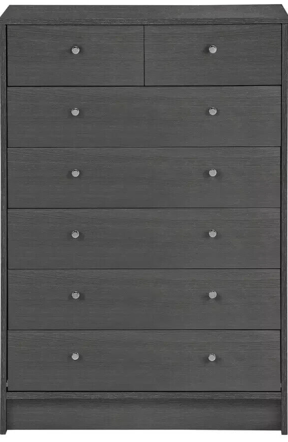 Malibu 7 Drawer Chest - Black Oak Effect ( B Grade 38362 - 38365 )