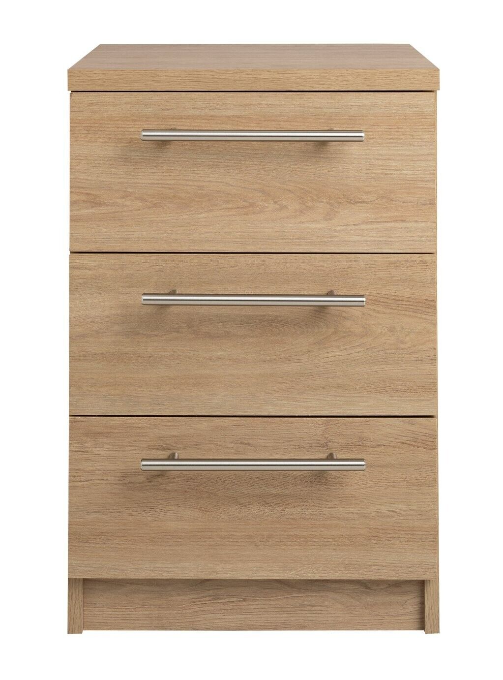 Brisbane 3 Drawer Bedside - Oak