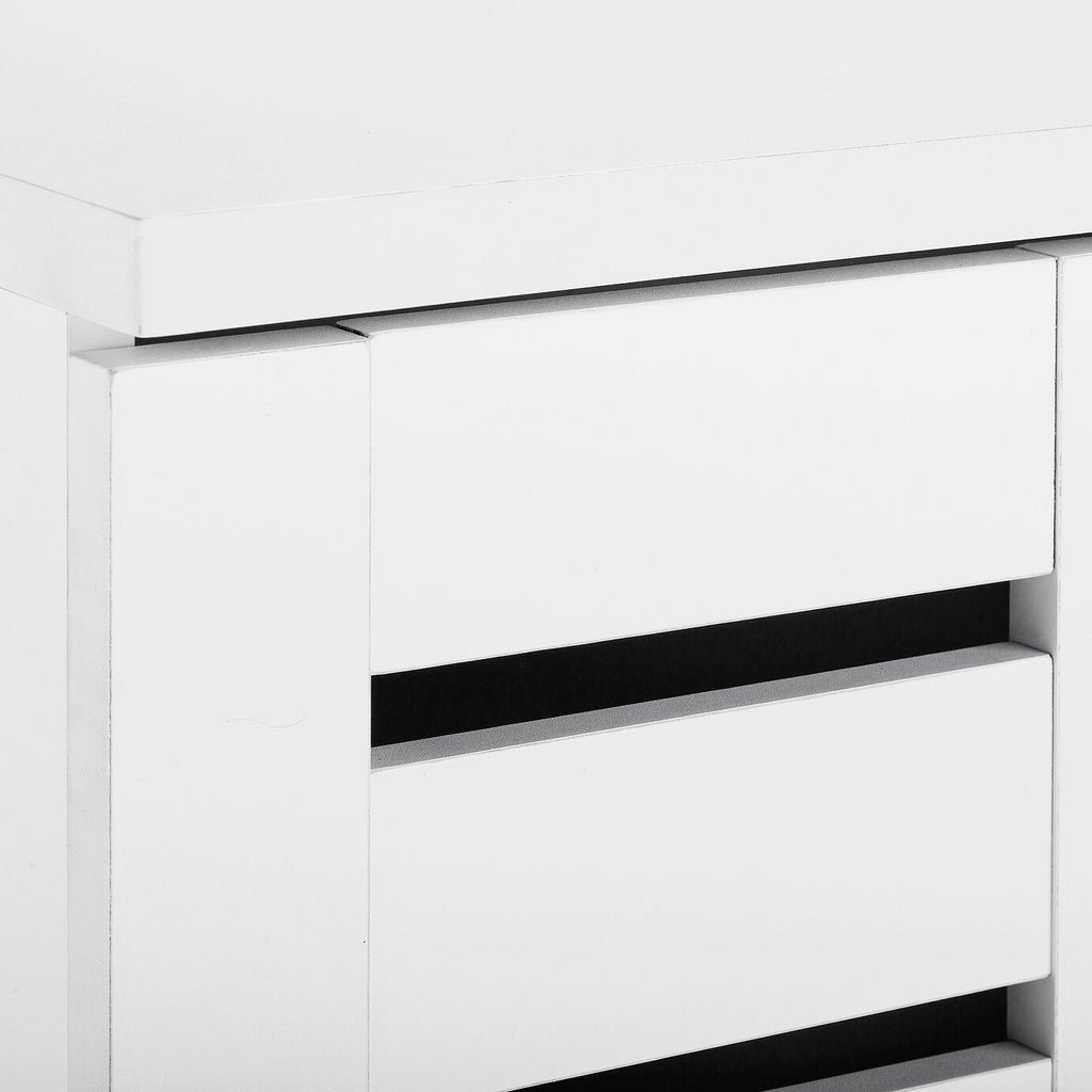 Slatted 2 Door Shoe Storage Cabinet - White ( B Grade 24988 )