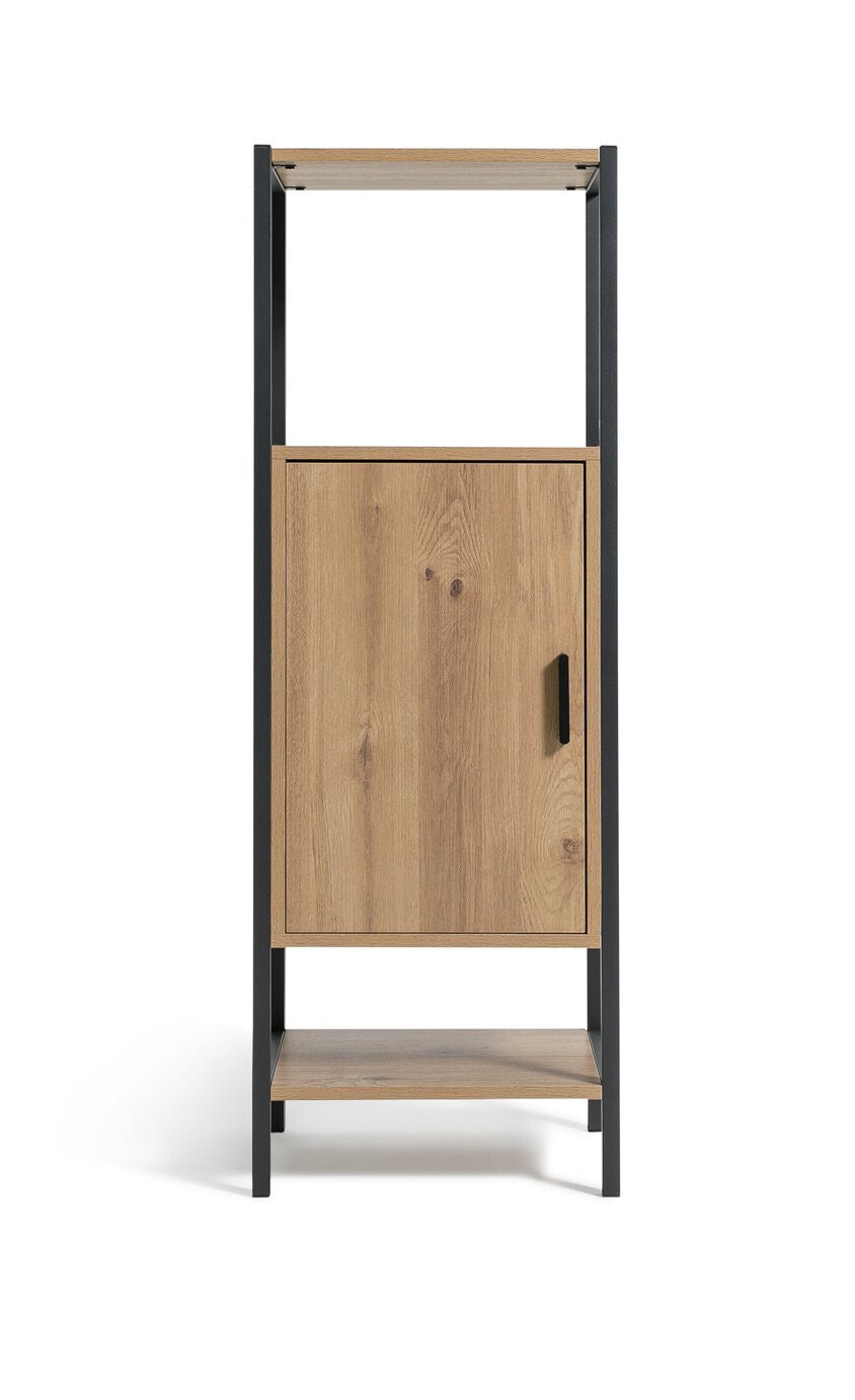 Habitat Loft Living 1 Door Cabinet - Oak | Stylish Storage for Bathroom Hallway