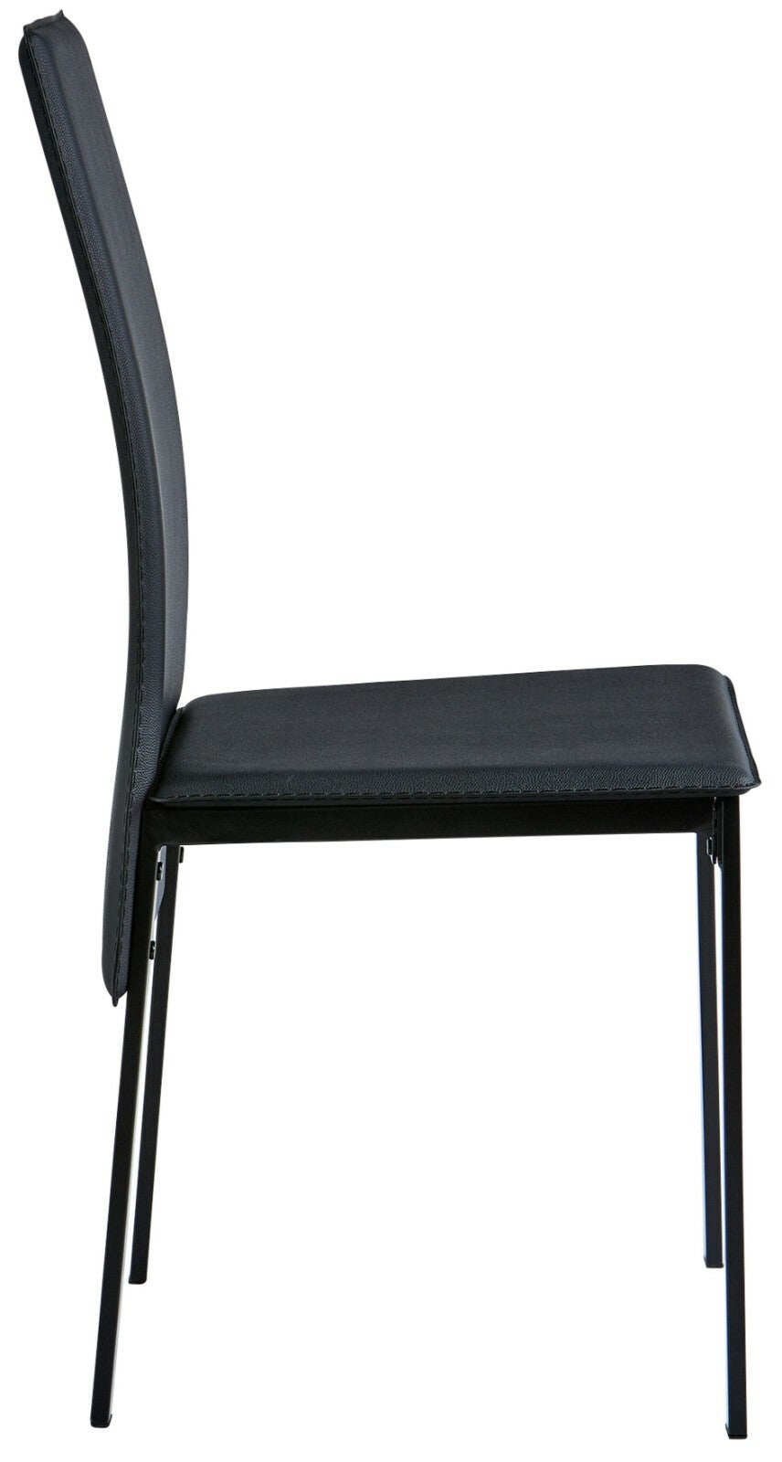 Lido Glass Dining Table & 2 Black Chairs
