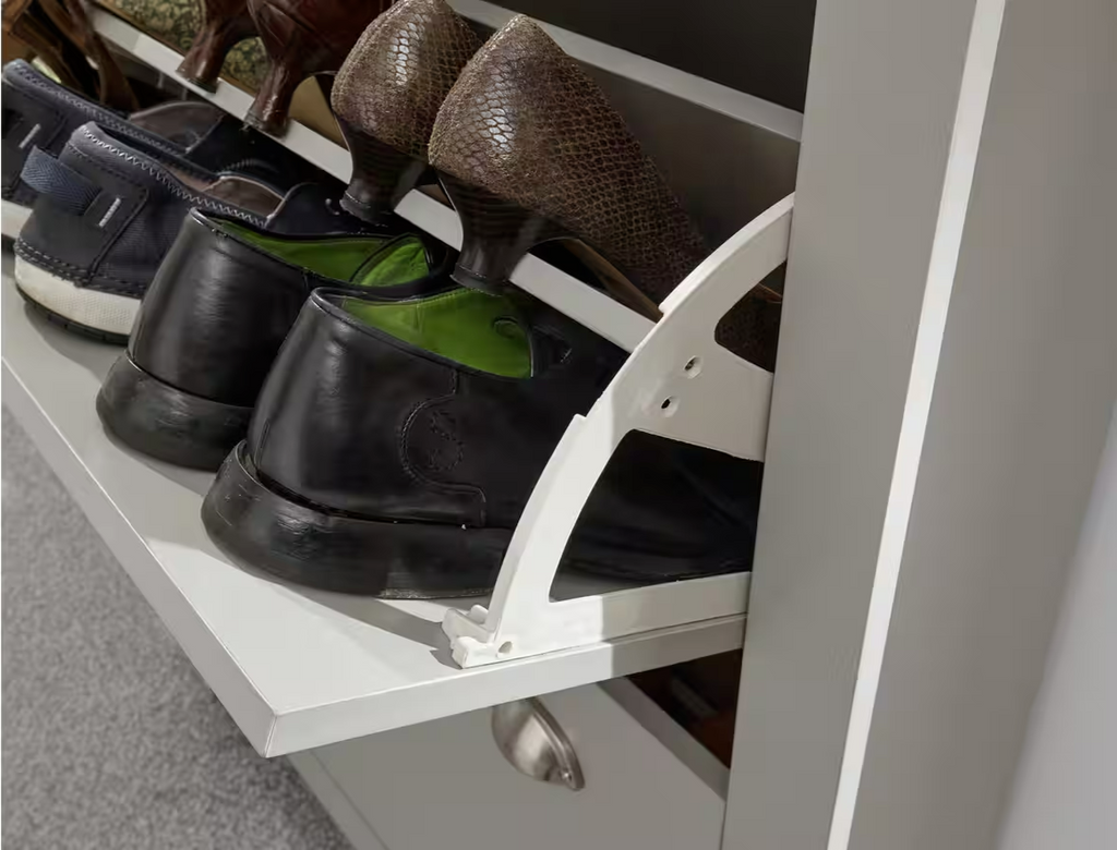 Lancaster 2 Door 1 Drawer Shoe Cabinet - Grey