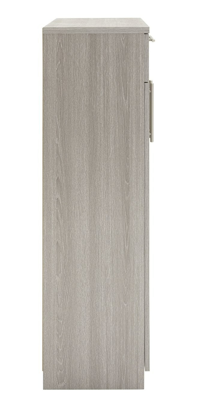Brisbane 2 Door Shoe Storage Cabinet - Grey & Oak