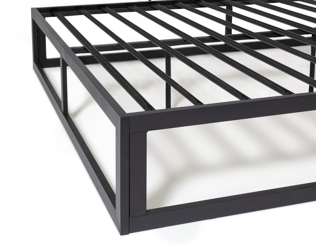 Platform Small Double Metal Bed Frame - Black