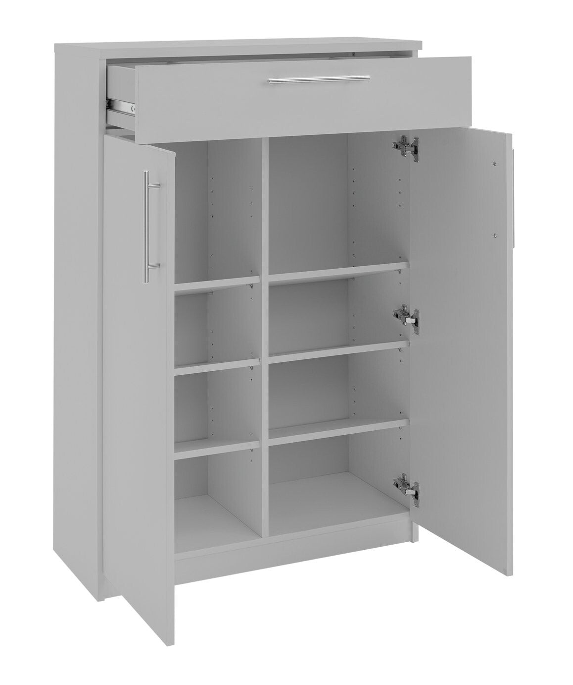 Brisbane 2 Door Shoe Storage Cabinet - Grey ( B Grade 34065 - 34066 )