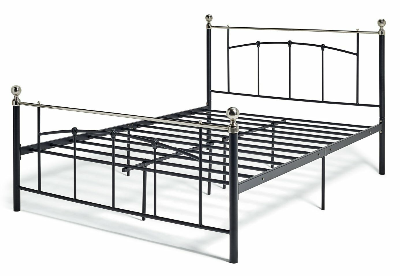 Home Yani Kingsize Metal Bed Frame Black | Sturdy Durable Mattress Support Base