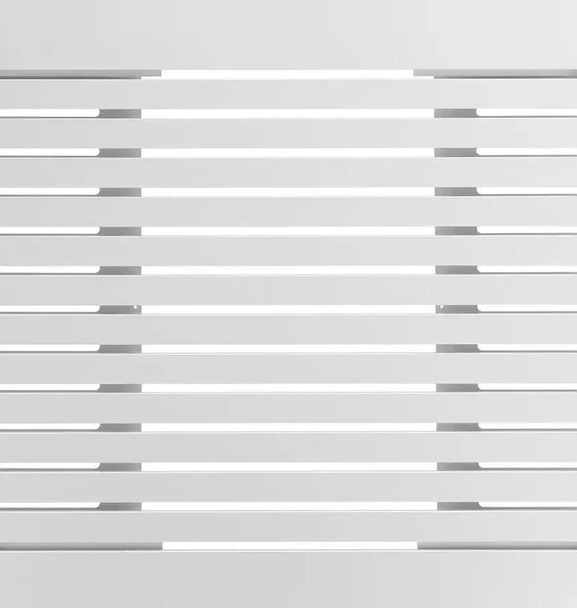 Austin Extendable Radiator Cover White | Adjustable Slatted MDF Cabinet Modern