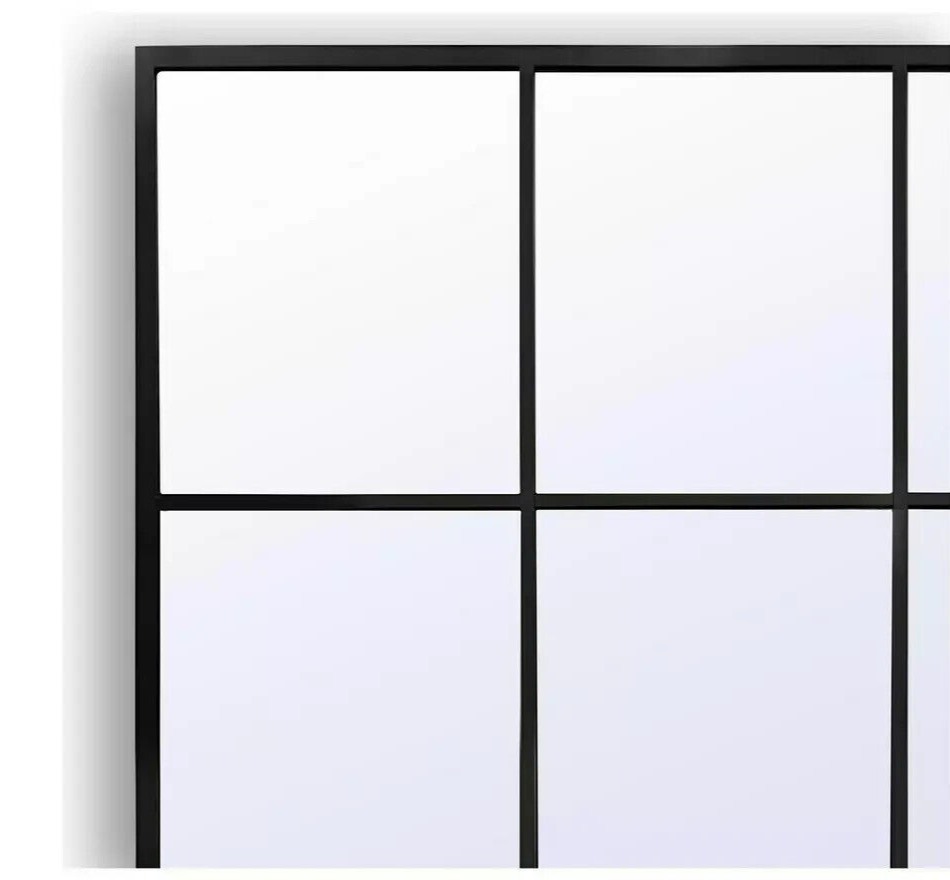 Habitat Rectangular Window Mirror - Black - 120x80cm