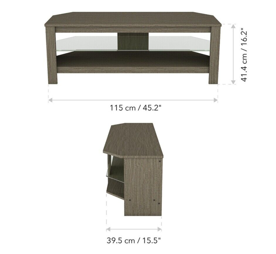 AVF Calibre TV Stand With Storage Up to 55 Inch 115cm - Grey Wood Effect TV Unit