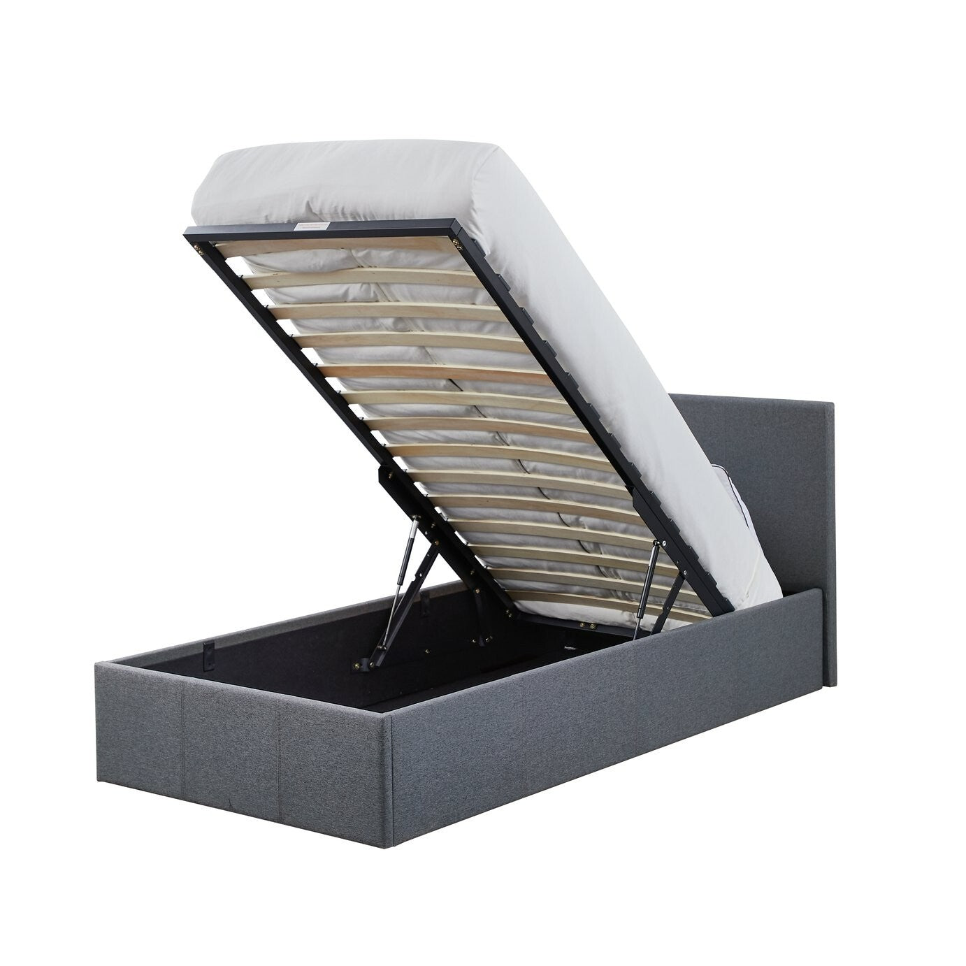 Heathdon Single End Lift Ottoman Bed - Grey
