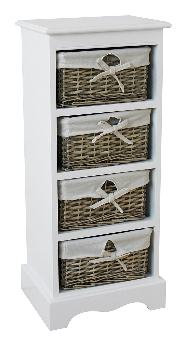 Home New Malvern 4 Drawer Storage Unit - White