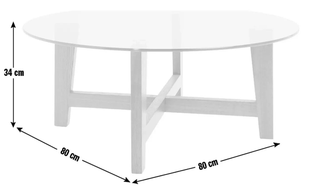 Habitat Zela Round Coffee Table - Walnut