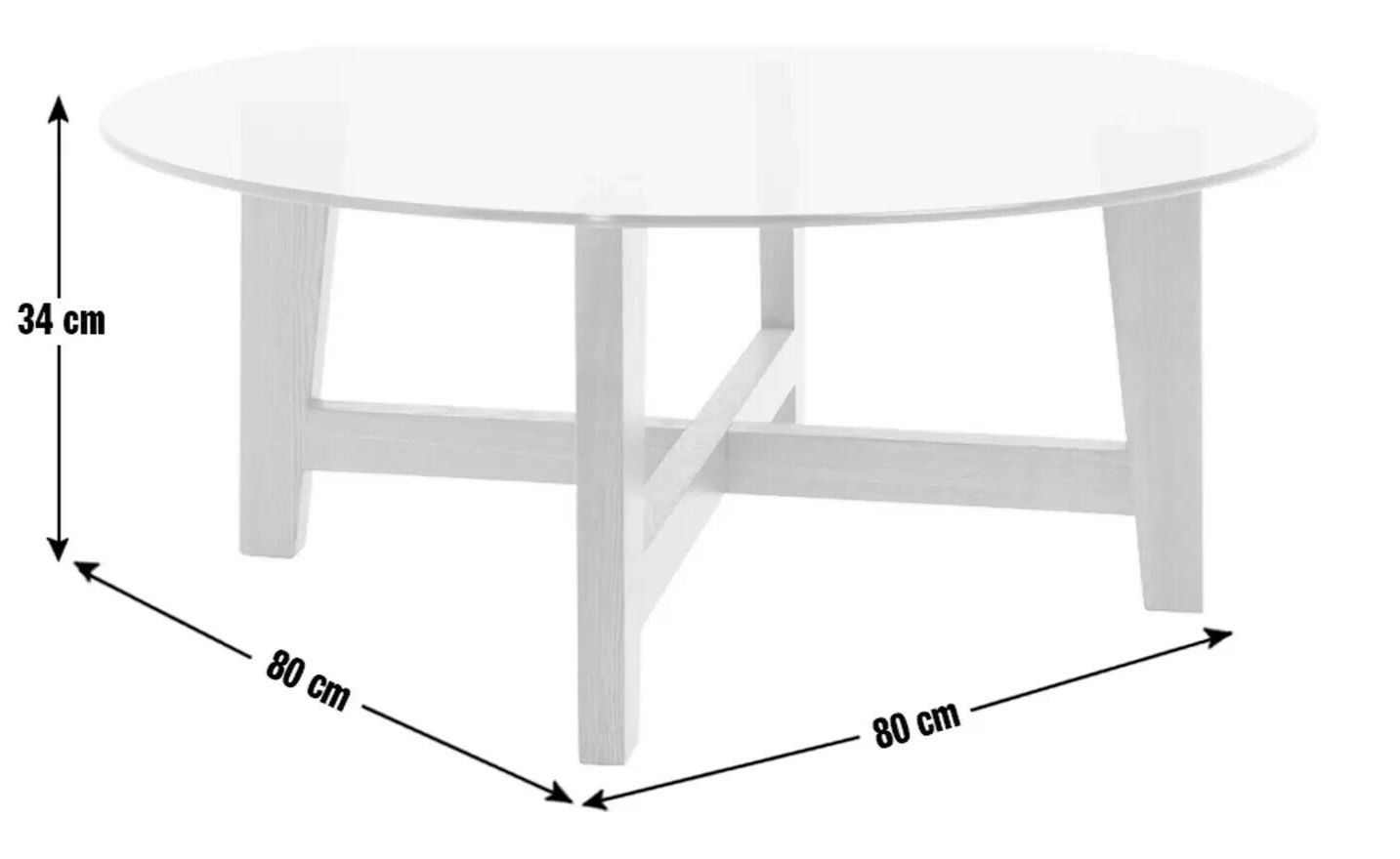 Habitat Zela Round Coffee Table - Walnut