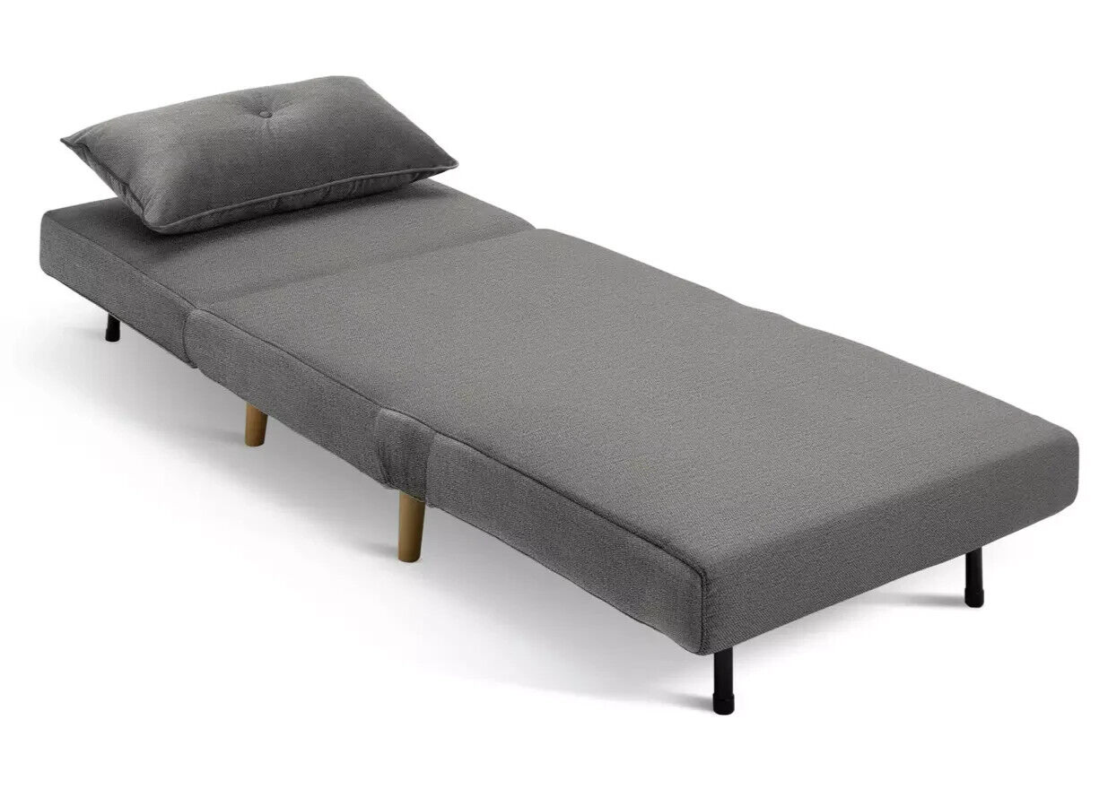 Habitat Roma Single Compact Fabric Chairbed - Grey