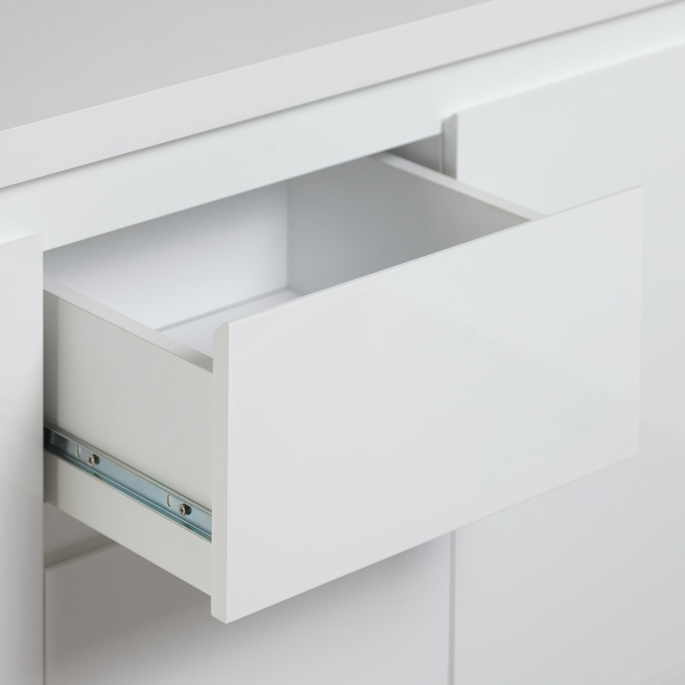 Home Sleigh 3 Door 1 Drawer Sideboard - White Gloss ( B Grade )