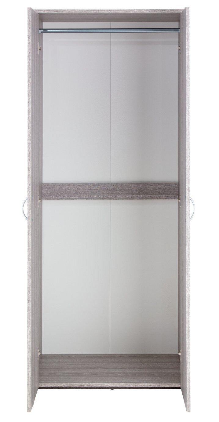 Seville 2 Door Wardrobe - Grey Oak Effect