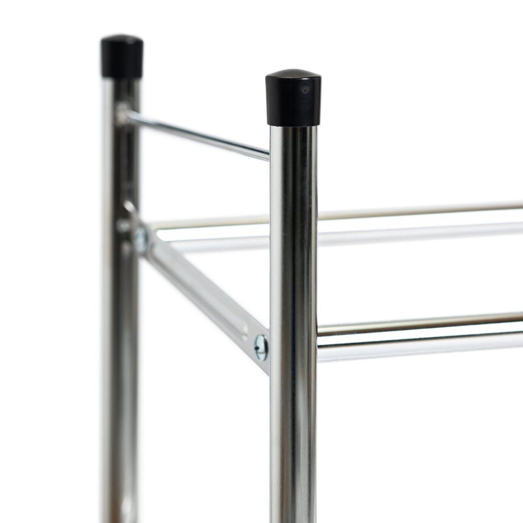 Home 4 Shelf Ext Shoe Storage Rack - Chrome Plated | Organizer Hallway Closet