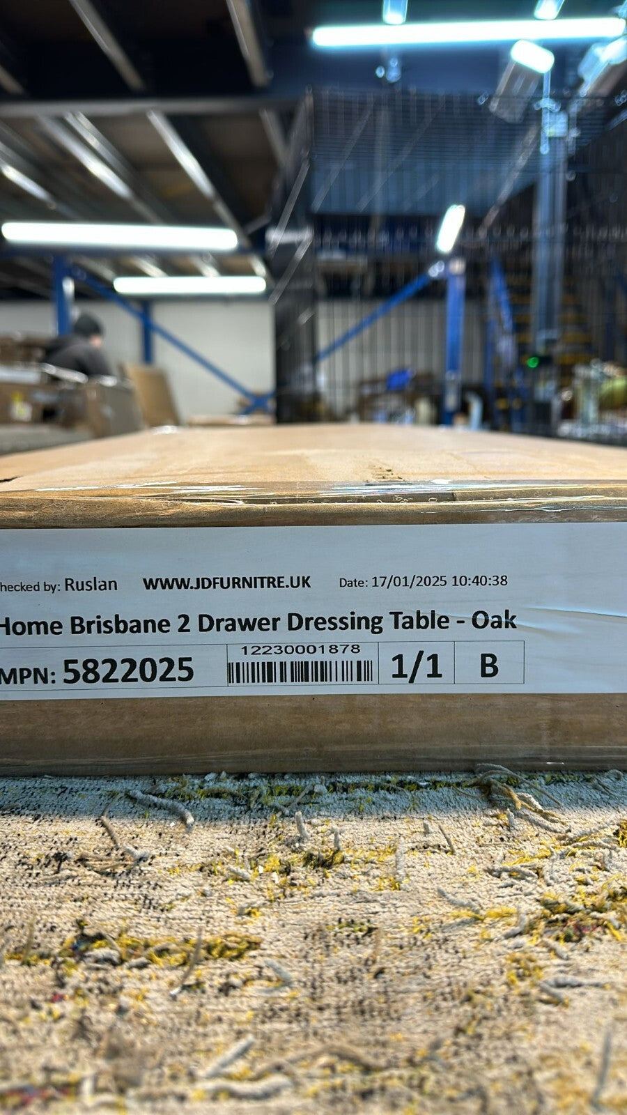 Brisbane 2 Drawer Dressing Table - Oak ( B Grade 41434 )